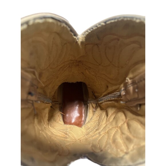 Acme Womens Size 5C Leather Two-Tone USA Made Cowboy Boots - Picture 9 of 11